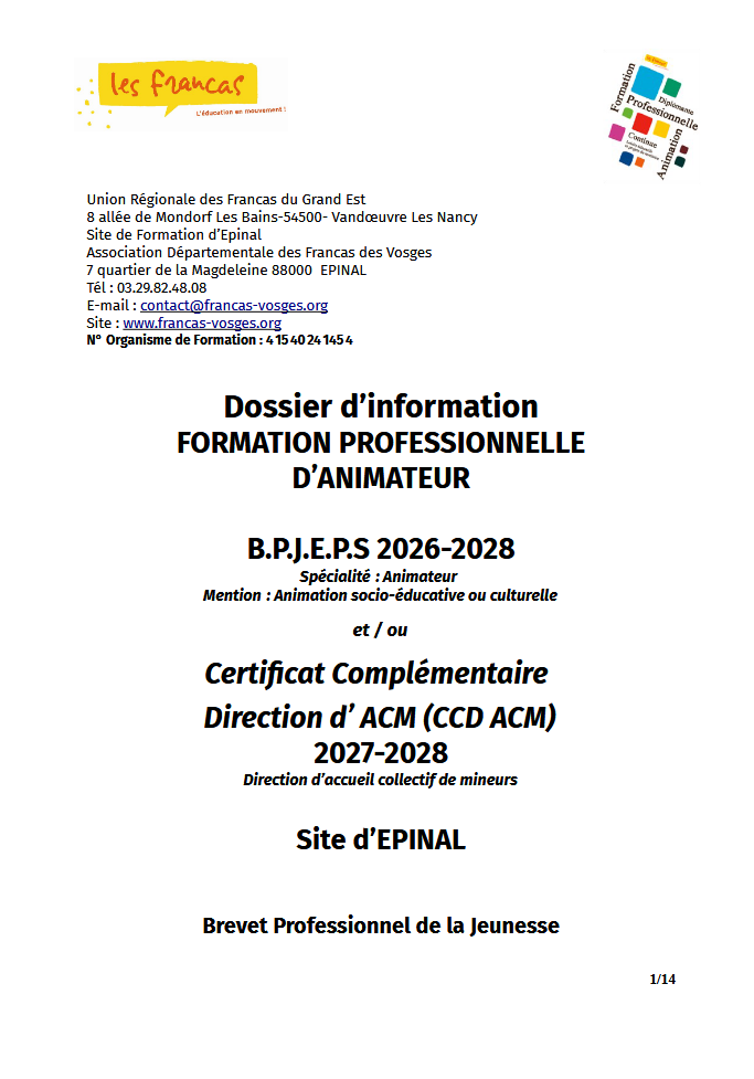 Dossier inscription CCDACM 27-28 Epinal