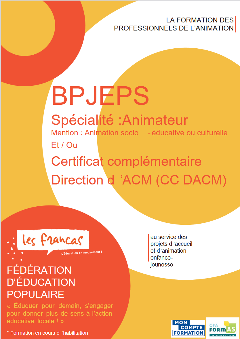 Plaquette de présentation BPJEPS Reims 2026-2028