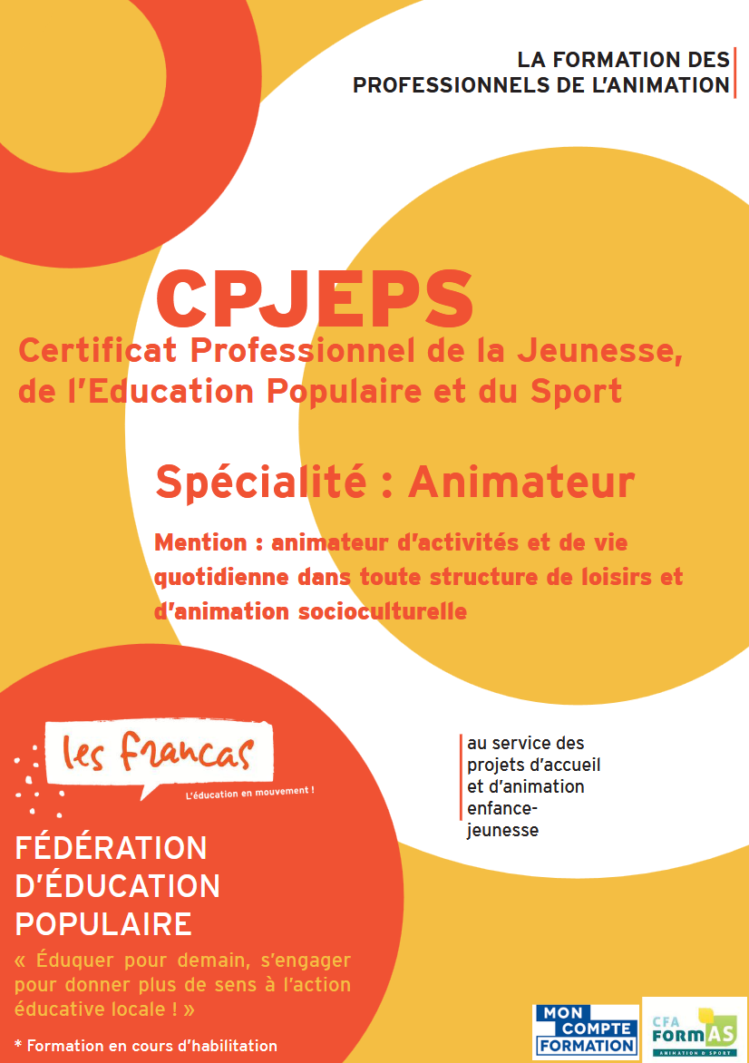 Plaquette de présentation CPJEPS Frouard 2026-2027